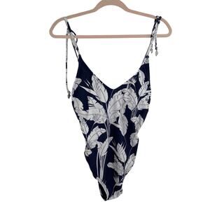 NWOT Heat Sailor Chic Navy Floral Small One Piece Boho Swim Suit